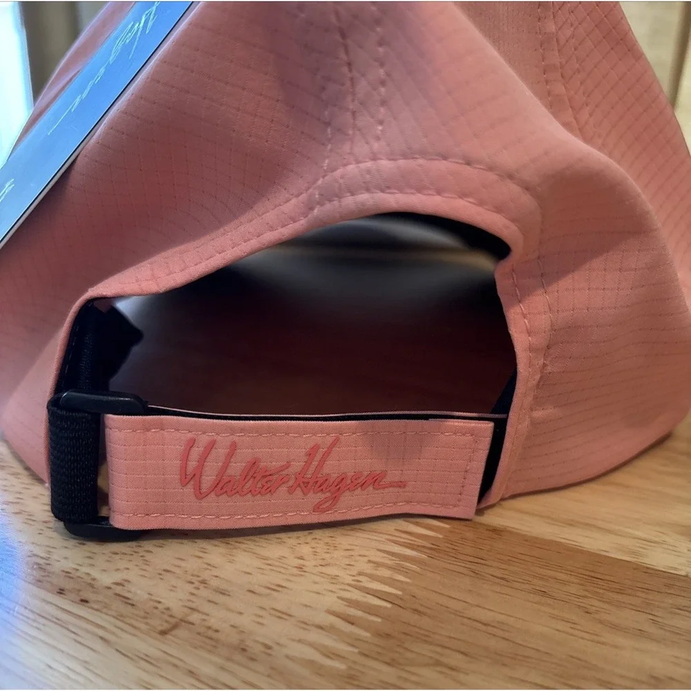 Walter Hagen 11 Performance Grid Hat Mens One Size Coral Adjustable Golf Cap NEW